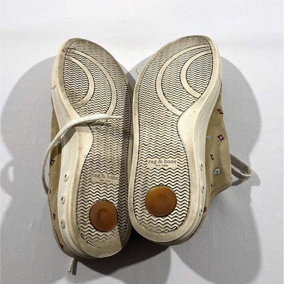 Rag & Bone Standard Issue Southwest Sneakers Shoes Diamond Embroidered 37 Sz 7 - Picture 10 of 10